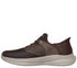 Pantofi sport, barbati, SKECHERS SLIP-INS RF SLADE MACKLIN 210890-CHOC maro, piele ecologica